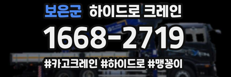 보은군 하이드로 크레인