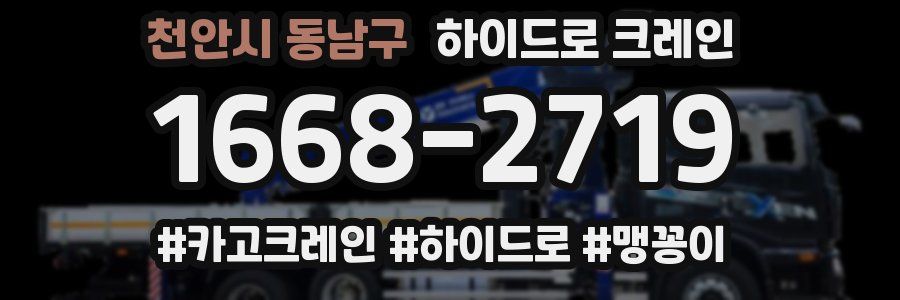 천안시 동남구 하이드로 크레인