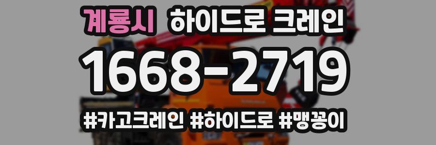 계룡시 하이드로 크레인