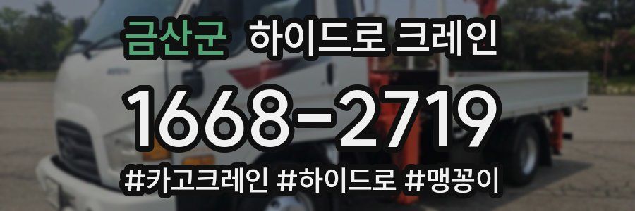 금산군 하이드로 크레인