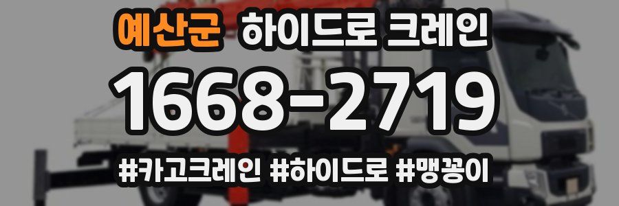 예산군 하이드로 크레인