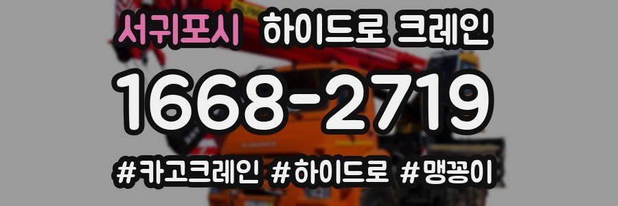 서귀포시 하이드로 크레인