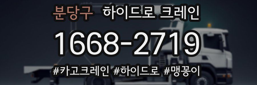 분당구 하이드로 크레인