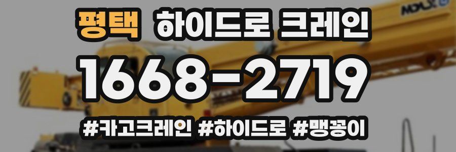 평택 하이드로 크레인