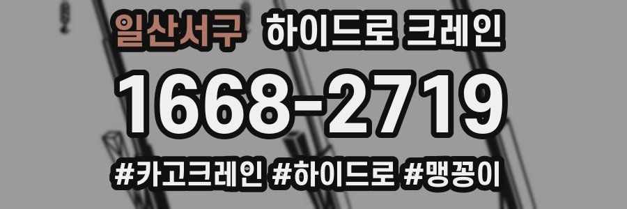 일산서구 하이드로 크레인