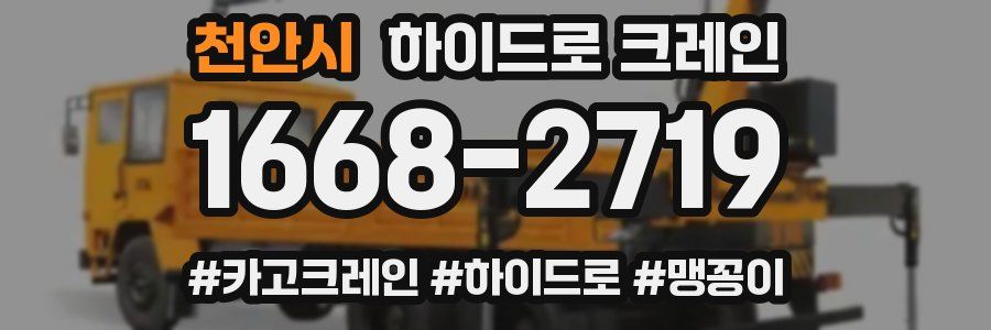 천안시 하이드로 크레인