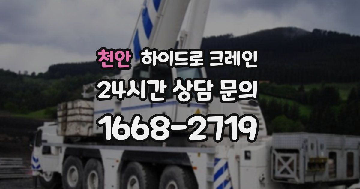천안 하이드로 크레인