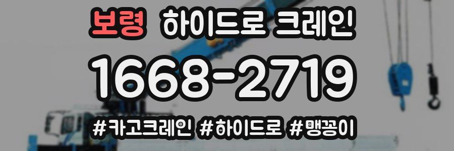 보령 하이드로 크레인