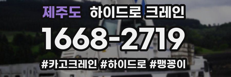 제주도 하이드로 크레인