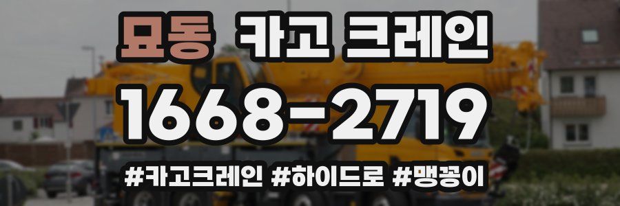 묘동 크레인 작업