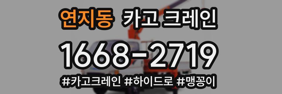 연지동 크레인 작업