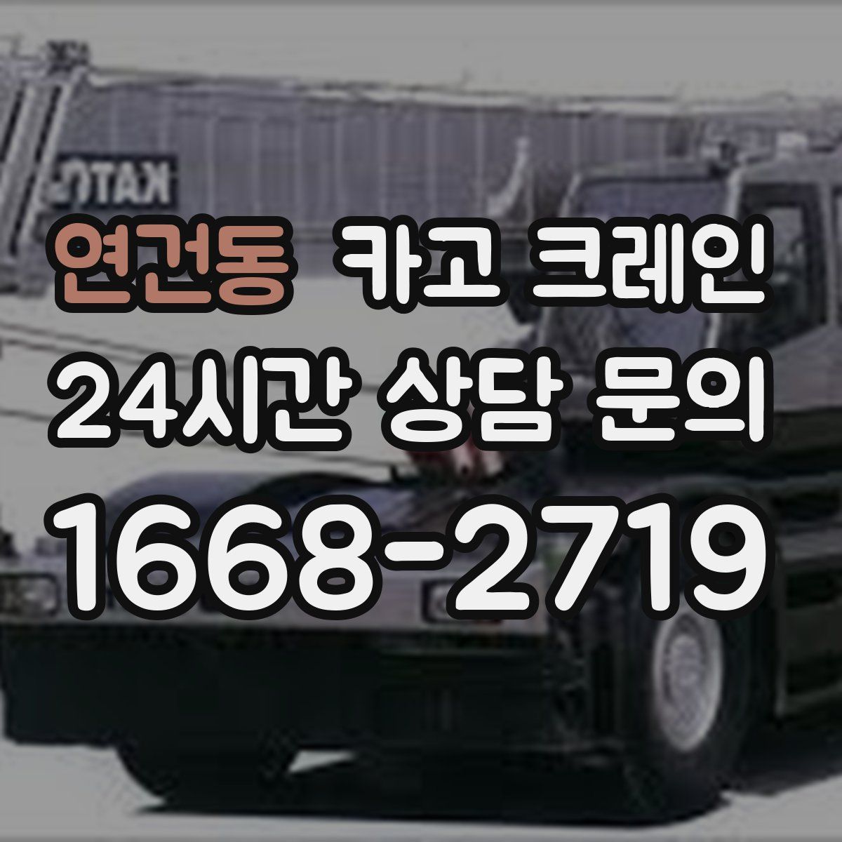 연건동 카고 크레인