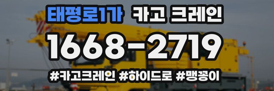 태평로1가 크레인 작업