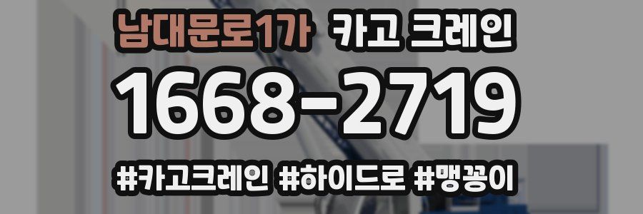 남대문로1가 크레인 작업