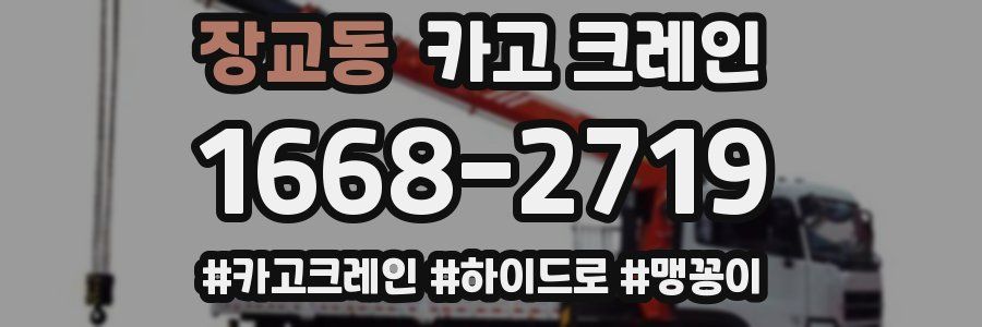 장교동 크레인 작업