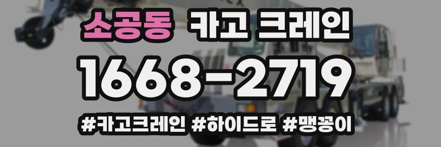 소공동 크레인 작업
