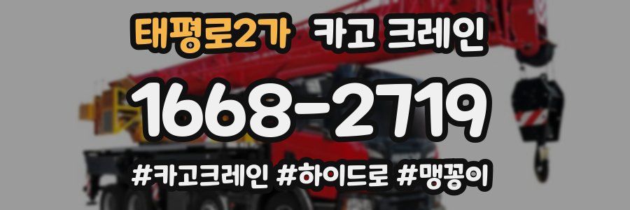 태평로2가 크레인 작업