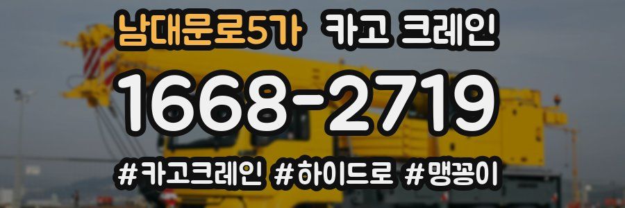 남대문로5가 크레인 작업