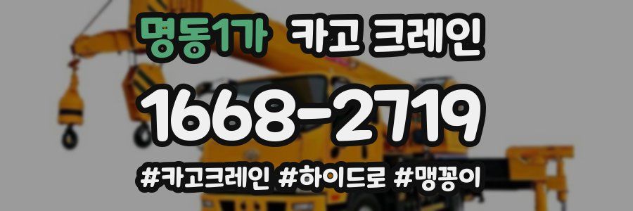 명동1가 크레인 작업
