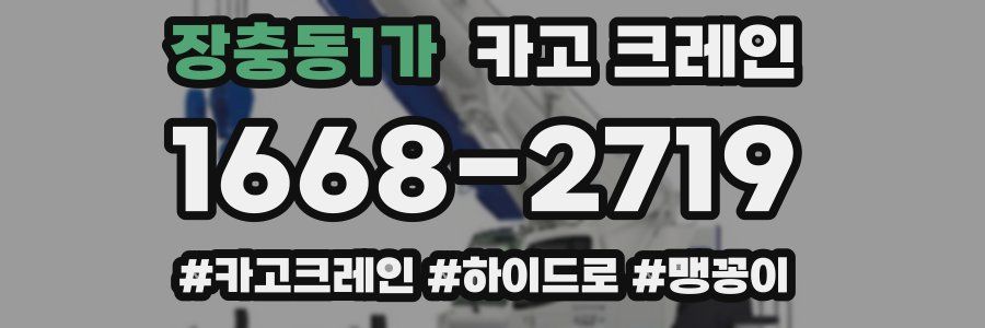 장충동1가 크레인 작업