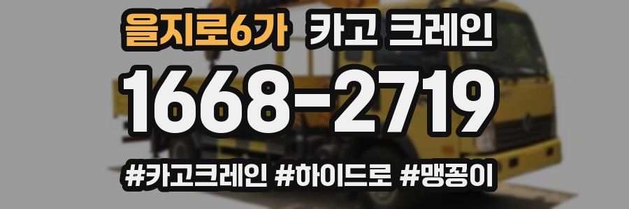 을지로6가 크레인 작업