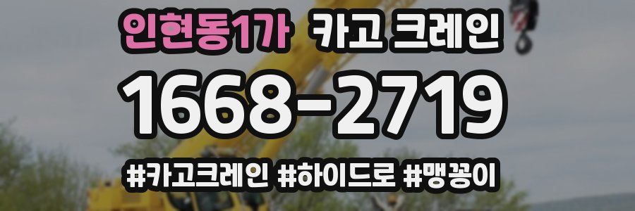 인현동1가 크레인 작업