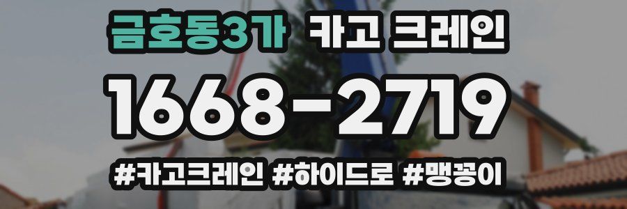 금호동3가 크레인 작업