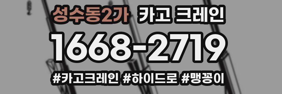 성수동2가 크레인 작업