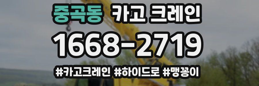 중곡동 크레인 작업
