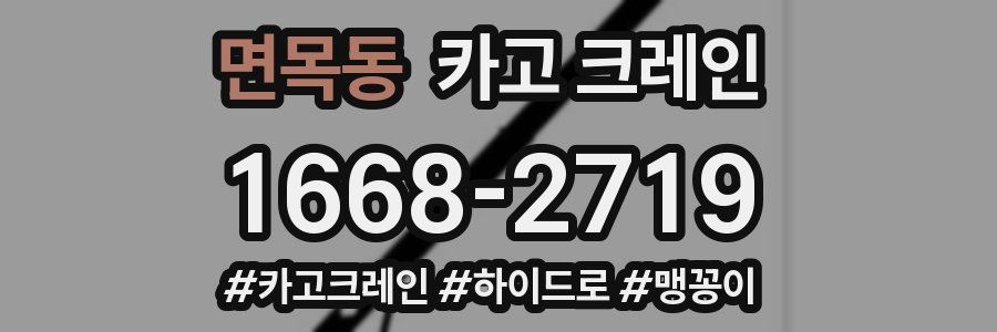 면목동 크레인 작업