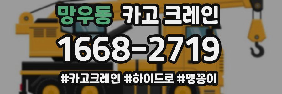 망우동 크레인 작업