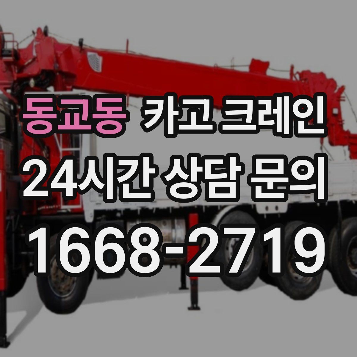 동교동 카고 크레인 컨테이너 배치 변경 안전하게