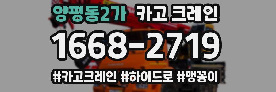 양평동2가 크레인 작업