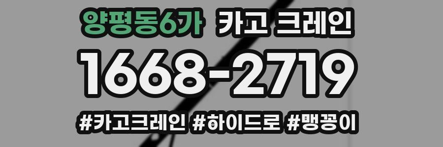 양평동6가 크레인 작업