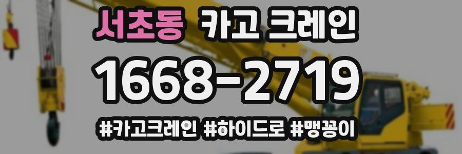 서초동 크레인 작업