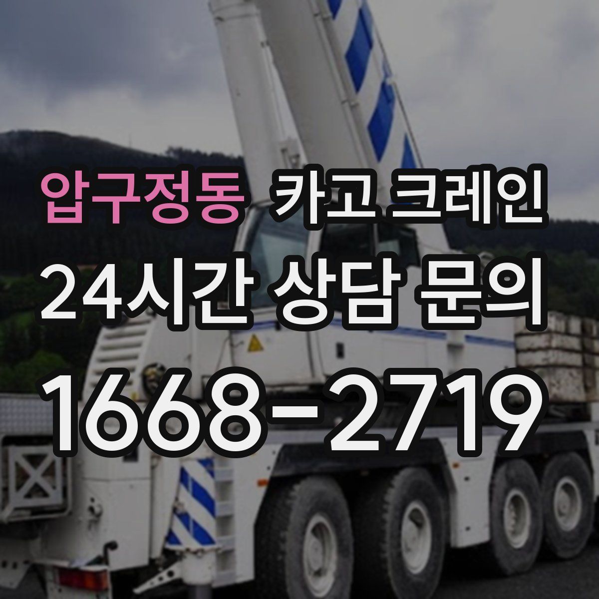 압구정동 카고 크레인