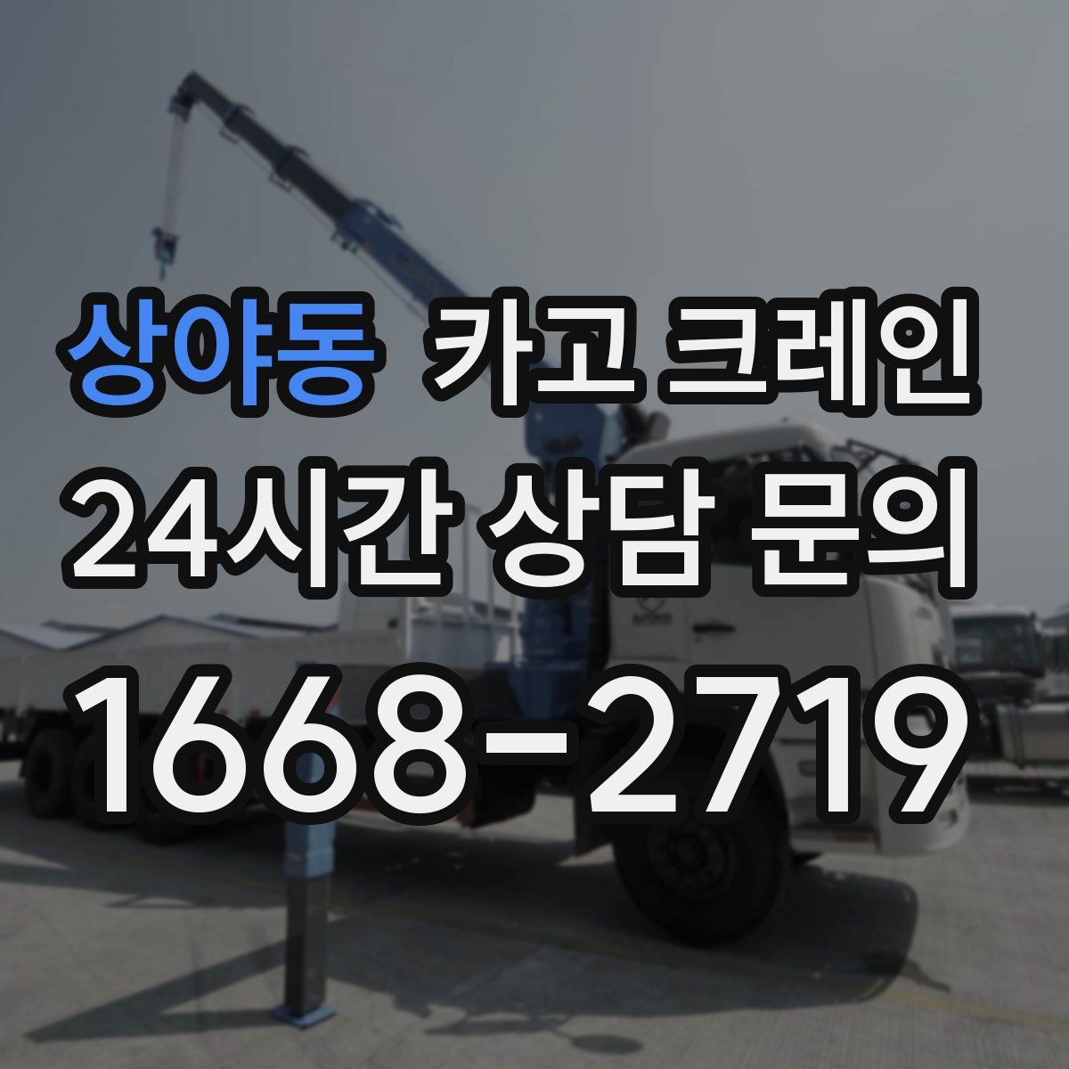 상야동 카고 크레인