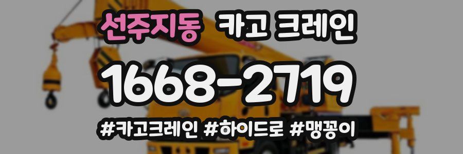 선주지동 크레인 작업