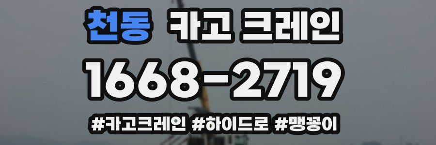 천동 크레인 작업