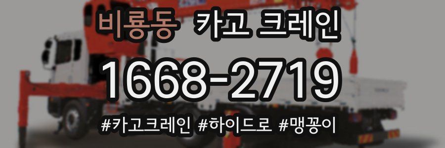 비룡동 크레인 작업