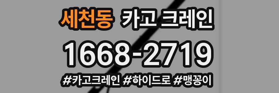 세천동 크레인 작업