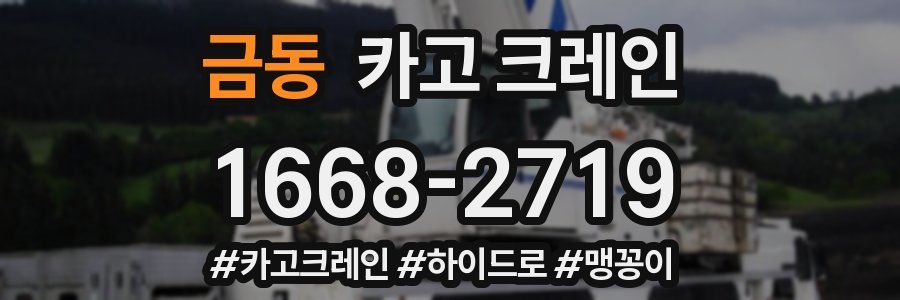 금동 크레인 작업