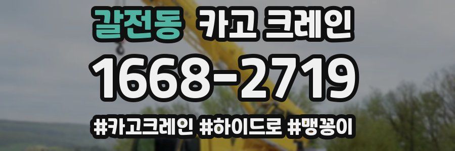 갈전동 크레인 작업