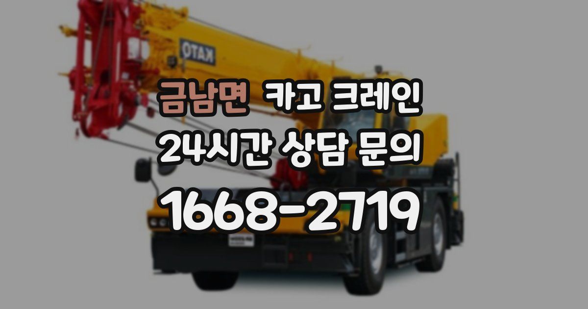 금남면 크레인