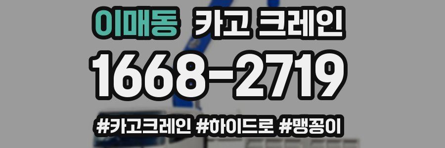 이매동 크레인 작업