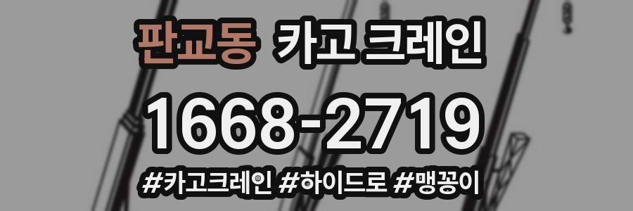 판교동 크레인 작업