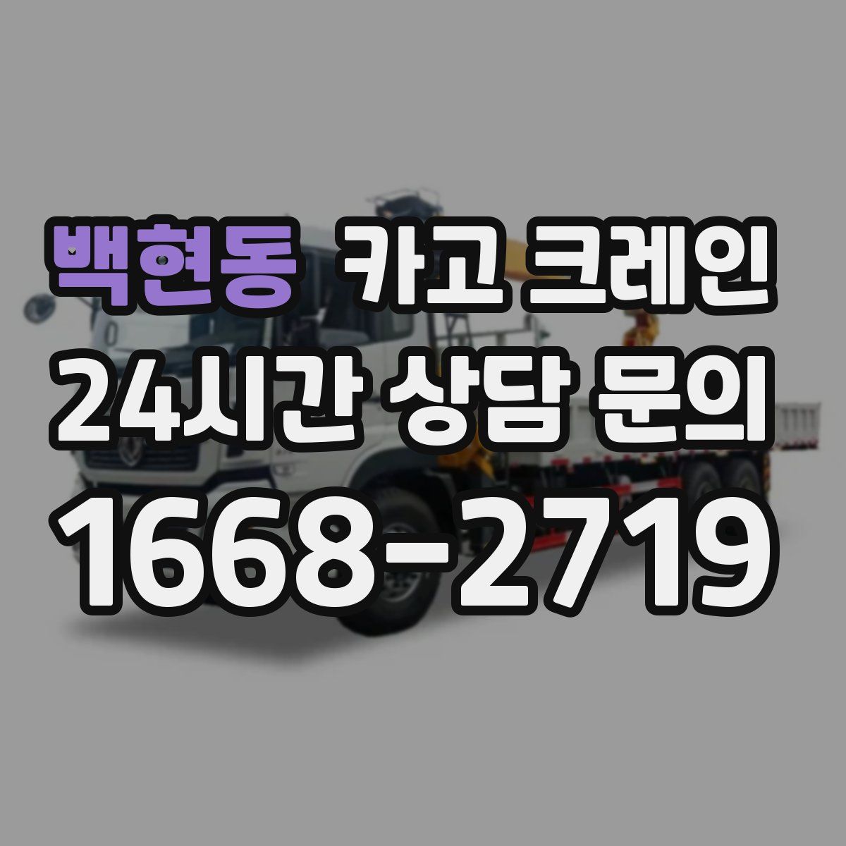 백현동 카고 크레인
