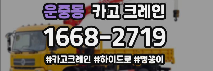 운중동 크레인 작업