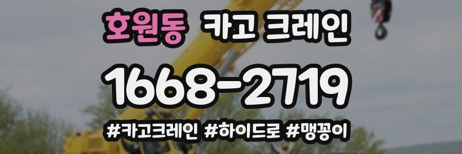 호원동 크레인 작업