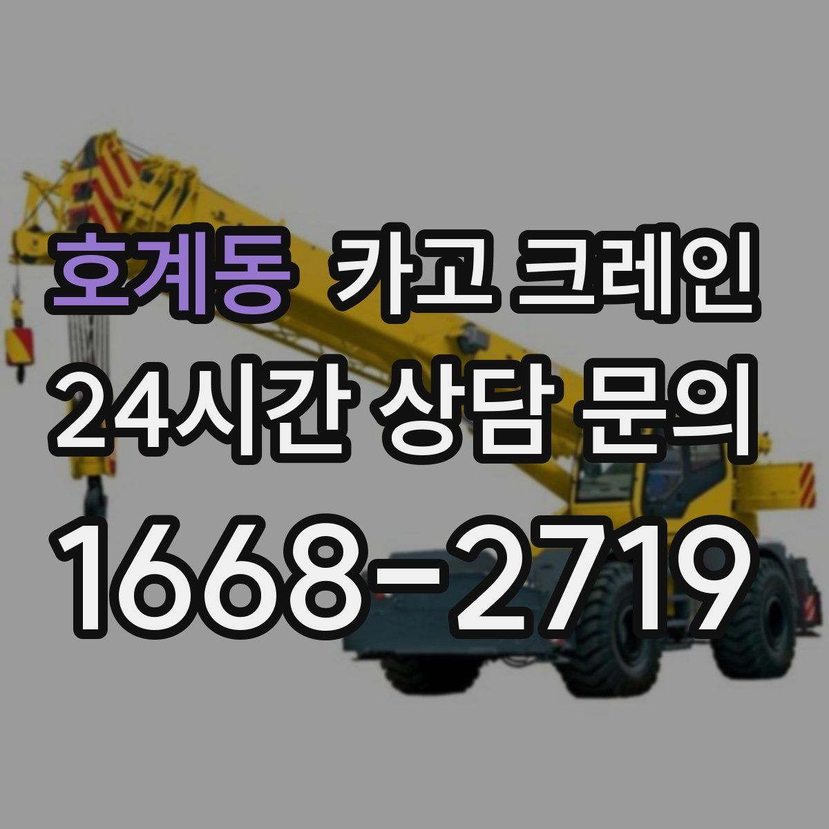 호계동 카고 크레인